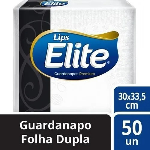 Guardanapo Folha Dupla Elite Com 50 Unids De 33 X 33,5 Cm