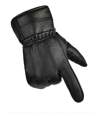 Guantes De Lana Cálidos De Cuero Genuino Para Hombre