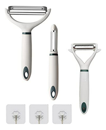 Peladores De Verduras Tododli : Set De 3, Acero Inoxidable,