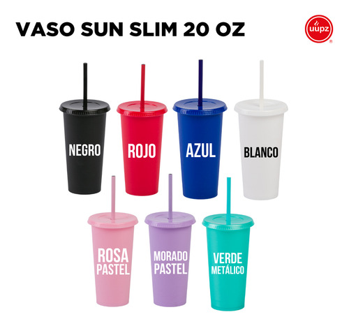 10 Vasos Reusables Tipo Star 20 Oz Con Tapa Plana Color Verde metálico