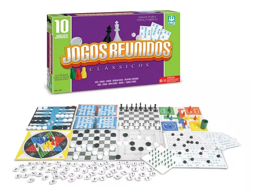 Jogos tabuleiro 18 jogos clássicos reunidos meninos meninas - NIG