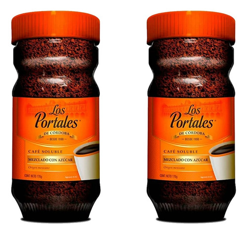 Café Los Portales Mezclado Con Azúcar De 170 G (2 Pzs)