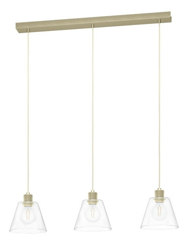 Lampara Colgante Eglo Copley 3x40w Color Dorado