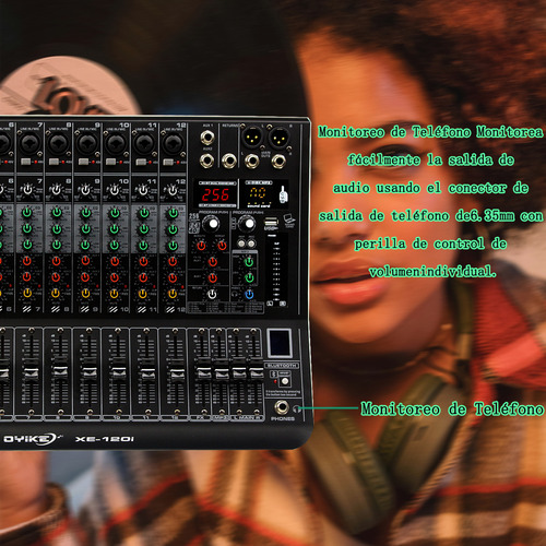Consolas Sonido 12 Canales Mezcladora Audio 256 Dsp Dj Mixer