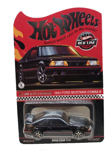Hot Wheels Rlc Collectors 1993 Ford Mustang Cobra R 1:64 Color Negro