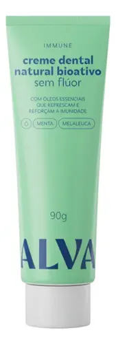 Pasta De Dente Immune Sabor Menta E Melaleuca Vegano Com 90g Alva