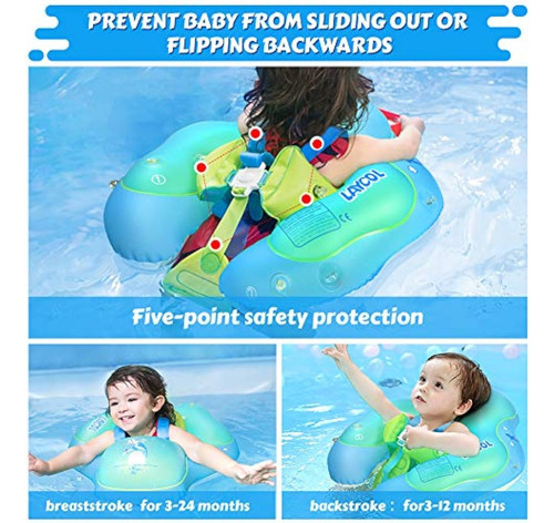 Flotador Inflable Con Toldo Protector Para Bebes 3-36 Meses