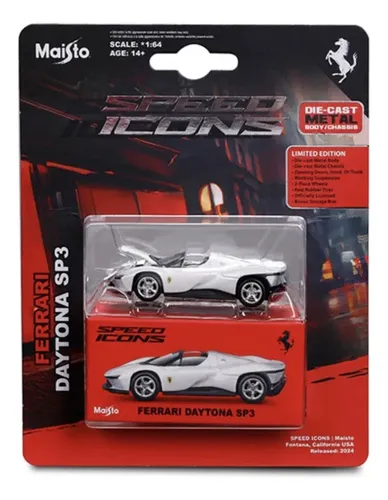 Miniatura Maisto 1:64 Ferrari Daytona Sp3 Brancos Branco