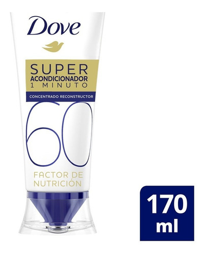 Acondicionador Dove Super Factor Nutricion 60 170ml 1 Minuto