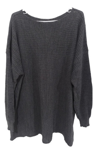 Sweater Mujer Tejido Cuello Amplio Talle Oversize