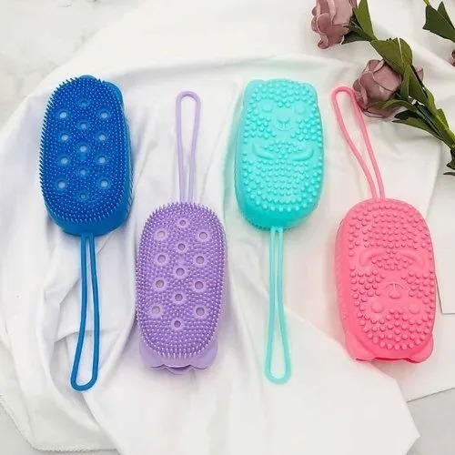 Imagen 3 de 7 de Esponja Baño Burbujas Silicona Exfoliación Ducha Limpiador
