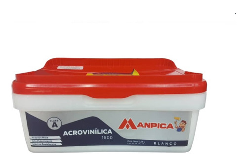 Pintura Acrovinilica C/a Blanco Envase Cubo 1gl Manpica