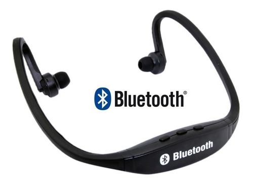 Audífono Sport Bluetooth S9 Manos Libres Negro - Cargador