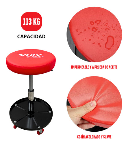 Camilla Plastica Mecanico 140kg Banqueta Altura Regulable