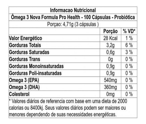 Kit 10x Ômega 3 Pro Health - 100 Cápsulas - Probiótica