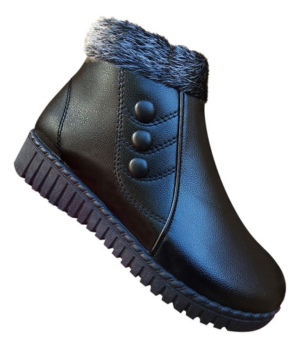 Zapato Calido De Mujer Para Invierno Con Chiporro Negro - 71