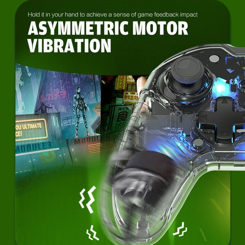 Imagen 6 de 10 de Joystick Con Cable Para Xbox One Pc Rgb Vibración Dual