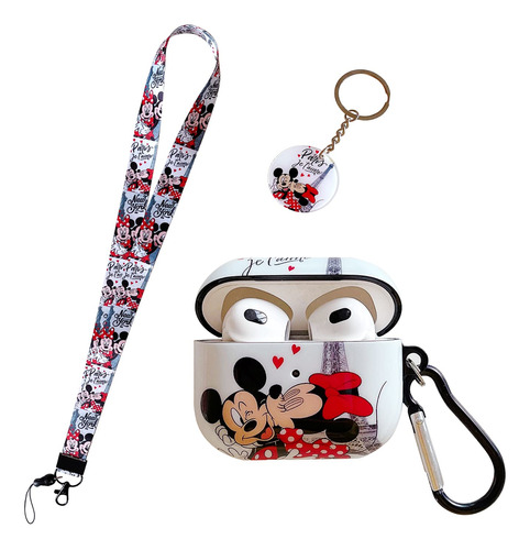 Funda Para Airpod De 3ª Generacion Con Llavero De Mickey Y M