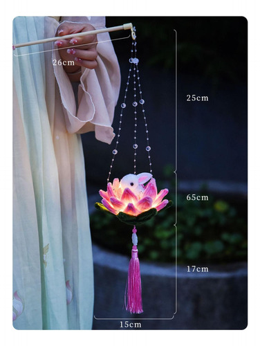 Lámpara De Loto Artificial De Accesorios De Linterna De