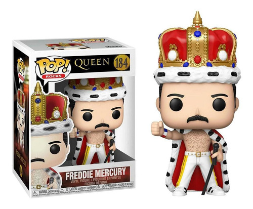 Boneco Funko Pop Rocks Queen Freddie Mercury King 184