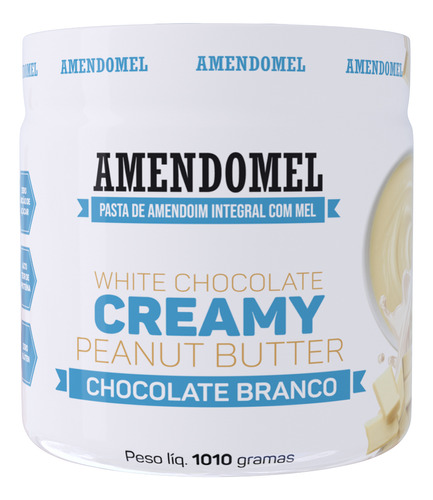 Amendomel Chocolate Branco - Pasta De Amendoim (1kg) Thiani