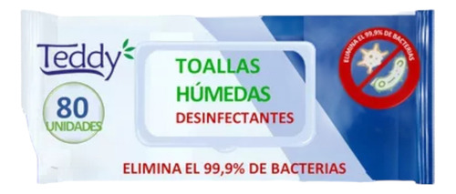 Toallas Humedas Desinfectantes Teddy 80 Unidades