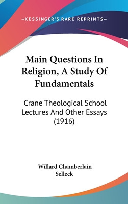 Libro Main Questions In Religion, A Study Of Fundamentals...
