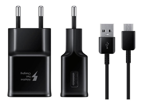 Carregador Adaptador Turbo + Cabo Usb Tipo C S8 S9 Note 8 A8