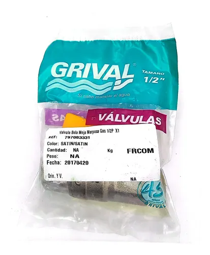 Válvula Bola Gas Grival