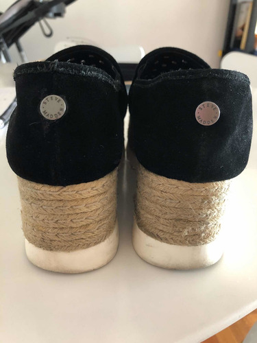 Panchas Alpargatas Negras Plataforma Yute Importadas Steve