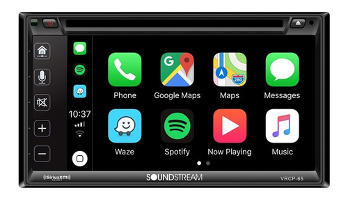 Estereo Soundstream 2 Din Carplay Dvd Usb Maps Waze Spotify