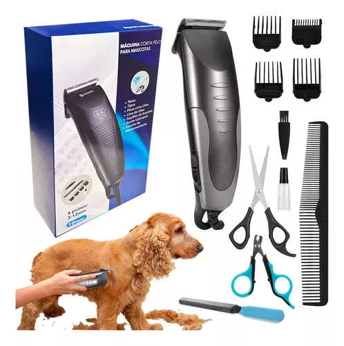 Maquina Cortar Pelo Perros Cortadora Canina + Accesorios !!