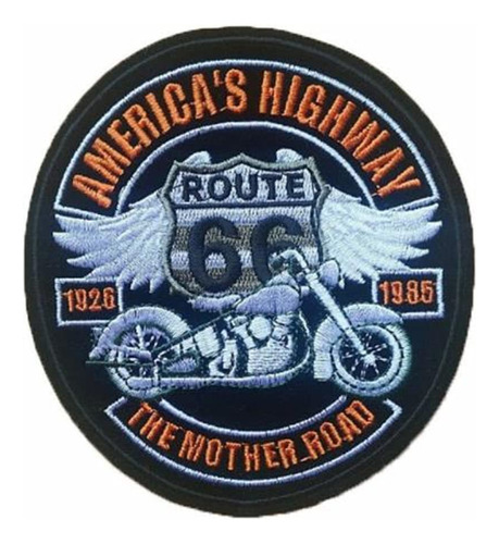 Parche Bordado Eagle Wing Rock Para Motocicleta 66 American