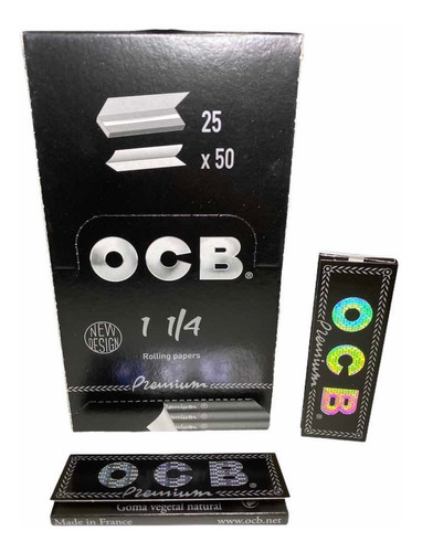 Papel Ocb Premium 1 1/4 Caja X 25 Libritos