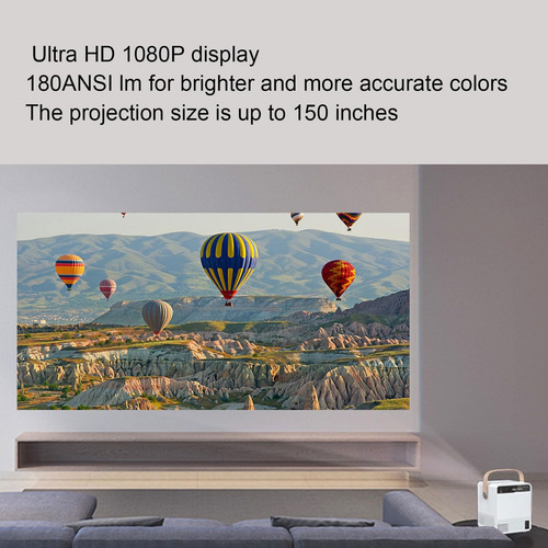 Proyector 4k Wifi Bluetooth 5g 180 Ansi Para Tv Y Teléfono