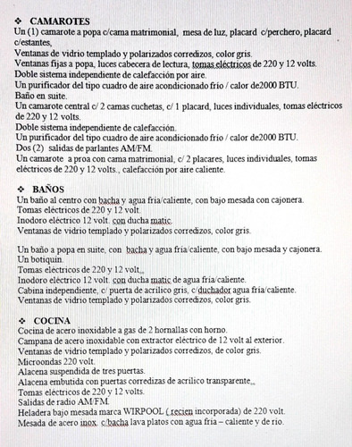 Crucero Tiburon 12 Mts C/fly Ideal Habitable Permanente