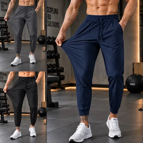 Kit 3 Calça Tactel Jogger Masculina Elastano Treino Affluere