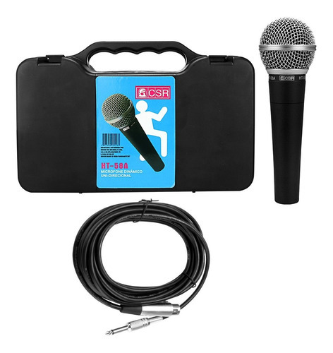 Microfone Profissional De Mão Ht 58 Csr P/ Karaoke E Igreja