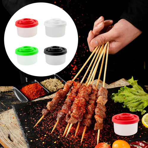 Juego De Saleros Y Pimenteros De Plástico Con Tapa Resistent