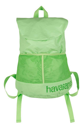 Mochila Havaianas Saco Cor Verde Paraiso Desenho Do Tecido Liso