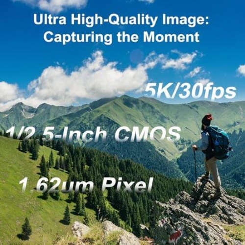 Videocámara 5k, Cámara Digital De Bolsillo Uhd De 36mp, Giro
