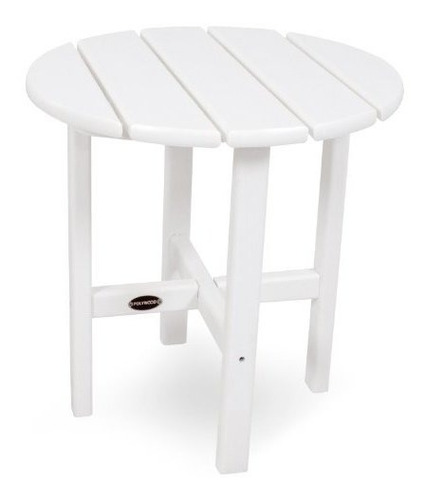 Mesa Redonda Polywood Rst18wh Redonda De 18  , Blanca