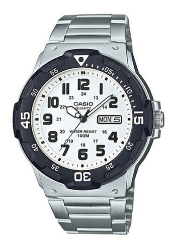 Reloj Casio Mrw200 Negro Extensible Acero Bisel Giratorio 