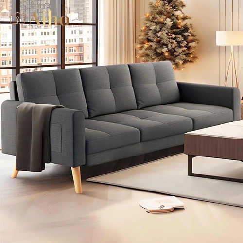 Porik Sofá Cama Sillón De 3 Plazas Con 3 Cómodas Almohadas