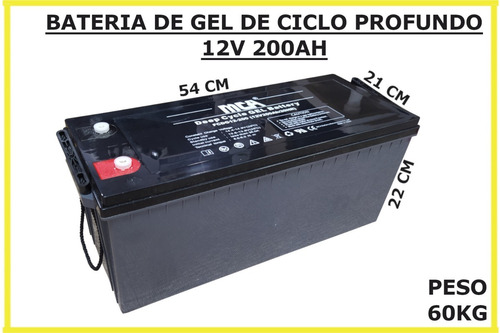 Imagen 1 de 1 de Bateria Recargable De Gel Mca 12v 200ah Ciclo Profundo