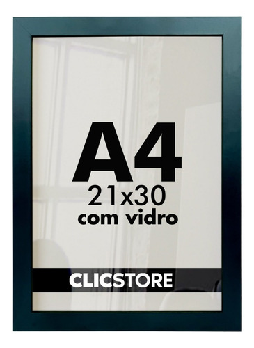 Kit 10 Molduras Para Quadros A4 Fotos Certificado Com Vidro