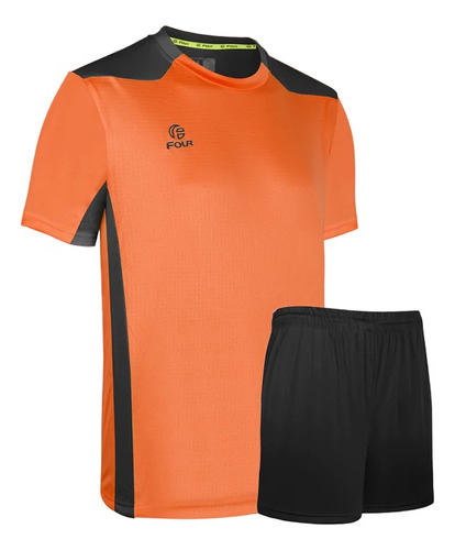 Set Camiseta + Short Modelo Betis  Naranjo-negro