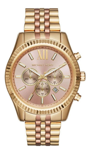 Relógio Michael Kors Dourado E Rose Mk6473/5xn - Original
