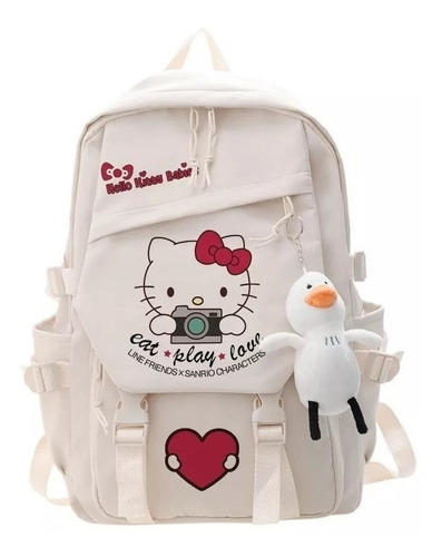 Bolsas De Gran Capacidad Y2k Cute Sanrio Hello Kitty Backpac