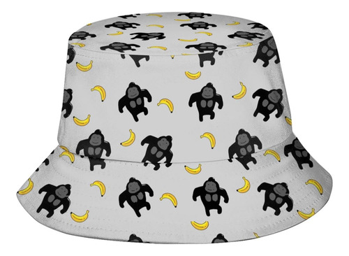 Sombrero Cubo Mono, Lindo Sombrero Pescador, Sombrero Cubo